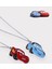 Mcqueen & Sally Kırmızı Mavi Şimşek Cars Çift Kolye 1