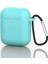 Airpod'lar Için Tokalı Silikon Koruyucu Kılıf ve Şarj KUTUSU(2016)/ŞARJ KUTUSU(2019)-CYAN (Yurt Dışından) 2