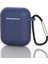 Airpod'lar Için Tokalı Silikon Koruyucu Kılıf, Şarj KUTULU(2016)/ŞARJ KUTULU(2019)-KOYU Mavi (Yurt Dışından) 2