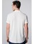 Slim Fit Dar Kesim Kısa Kollu Nefes Alan Örme Doku Armür Desenli Yazlık Beyaz Erkek Gömlek 5