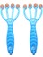 Oumery 2x Mavi 4 Parmak Masajı Haddeleme Plastik Vücut Masajı Yorgunluğu Rahatlatmak Kalça Kalça Baş Bacak (Yurt Dışından) 1