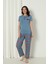 Mirano 4126 Pamuklu Kısa Kollu Çiçekli Kadın Pijama Takımı 2