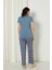 Mirano 4126 Pamuklu Kısa Kollu Çiçekli Kadın Pijama Takımı 5