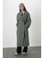 Premium Oversize Trençkot Gri 4