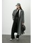 Premium Oversize Trençkot Gri 5