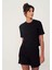Crop Pijama Sort Takim - Siyah 4