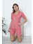 Mirano 1201 Pegasus Kumaş Düğmeli Şortlu Likralı Kadın Pijama Takımı 1