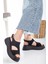 June Platform Taban Nude Süet Kadın Sandalet 3