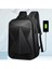 Gri Tarzı 31X19X47CM Erkek Sert Kabuk Sırt Çantası Büyük Kapasiteli Iş Laptop Çantası USB Bağlantı Noktası ile Eşkenar Dörtgen Tasarım Moda Üniversite Öğrencisi Okul Çantası (Yurt Dışından) 4