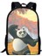 HTIC44C Tarzı 44X28X13CM Coloranimal Sevimli Panda Karakter Görüntü Serin Kung Fu Dövüş Filmi Çocuk Moda Okul Çantası Büyük Kapasiteli Kadın Sırt Çantası (Yurt Dışından) 1