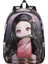 No.19 Tarzı 30X14X40CM 3D Baskı Nezuko Kimetsu Hiçbir Yaiba Tuval Sırt Çantaları Erkek Kız Iblis Avcısı Anime Koleji Okul Seyahat Çantaları Erkek Kadın Sırt Çantası (Yurt Dışından) 2