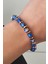 Lapis Lazuli Hematit Taşlı Çelik Detaylı Tasarım Doğal Taş Bileklik 2
