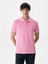 Erkek Polo Yaka Basıc Kısa Kol Regular Pembe T-shırt 2