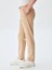 Erkek Düz Paça Slım Krem Pantolon 4