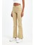 - Kadın Bej Likralı 5 Cep Flare Pantolon 2