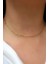 Italyan Tasarımı 925AYAR Gümüş Üzerine Altın Kaplama Ataç Zincir Choker Kolye 2