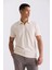 Bej Slim Fit Fermuarlı Polo Yaka T-Shirt 1