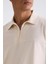 Bej Slim Fit Fermuarlı Polo Yaka T-Shirt 3