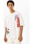 Bisiklet Yaka Baskılı Oversize Erkek T-Shirt 1