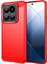 Xiaomi 14 Pro Için Yumuşak Karbon Fiber Fırçalanmış Tpu Telefon Kılıfı - Kırmızı (Yurt Dışından) 1