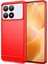 Xiaomi Redmi K70 Için Yumuşak Karbon Fiber Fırçalanmış Tpu Telefon Kılıfı - Kırmızı (Yurt Dışından) 1