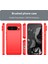 Google Pixel 9 Pro Için Yumuşak Karbon Fiber Fırçalanmış Tpu Telefon Kılıfı - Kırmızı (Yurt Dışından) 3