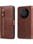 Huawei Mate 60 Moda Fermuar Çevirme Deri Telefon Kılıfı Kart Tutuculu Manyetik Cüzdan Telefon Kılıfı (Yurt Dışından) 5