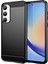 Samsung Galaxy A35 Için Yumuşak Karbon Fiber Fırçalanmış Tpu Telefon Kılıfı - Siyah (Yurt Dışından) 1