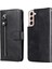 Samsung Galaxy S22 Moda Fermuar Çevirme Deri Telefon Kılıfı Kart Tutuculu Manyetik Cüzdan Telefon Kılıfı (Yurt Dışından) 1