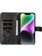 iPhone 15 Moda Fermuar Çevirme Deri Telefon Kılıfı Kart Tutuculu Manyetik Cüzdan Telefon Kılıfı (Yurt Dışından) 2