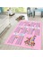 Dijital Baskılı Kaymaz Taban Yıkanabilir Çocuk Odası Oyun Halısı, V-Çocuk-05-Pembe, 2
