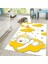 Dijital Baskılı Kaymaz Taban Yıkanabilir Çocuk Odası Oyun Halısı, V-Çocuk-34-Sarı, 2