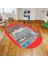 Dijital Baskılı Kaymaz Taban Yıkanabilir Oval Çocuk Odası Oyun Halısı, V-O-Çocuk-50-Kırmızı, 1
