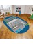 Dijital Baskılı Kaymaz Taban Yıkanabilir Oval Çocuk Odası Oyun Halısı, V-O-Çocuk-50-Mavi, 1