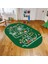 Dijital Baskılı Kaymaz Taban Yıkanabilir Oval Çocuk Odası Oyun Halısı, V-O-Çocuk-48-Yeşil, 1