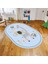Dijital Baskılı Kaymaz Taban Yıkanabilir Oval Çocuk Odası Oyun Halısı, V-O-Çocuk-21-Mavi, 1