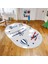 Dijital Baskılı Kaymaz Taban Yıkanabilir Oval Çocuk Odası Oyun Halısı, V-O-Çocuk-23-Gri, 1