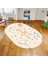 Dijital Baskılı Kaymaz Taban Yıkanabilir Oval Çocuk Odası Oyun Halısı, V-O-Çocuk-35-Krem, 1