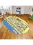Dijital Baskılı Kaymaz Taban Yıkanabilir Oval Çocuk Odası Oyun Halısı, V-O-Çocuk-07-Sarı, 1