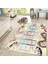 Dijital Baskılı Kaymaz Taban Yıkanabilir Çocuk Odası Oyun Halısı, V-Çocuk-28-Krem, 2