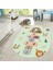 Dijital Baskılı Kaymaz Taban Yıkanabilir Oval Çocuk Odası Oyun Halısı, V-O-Çocuk-29-Yeşil, 2