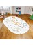 Dijital Baskılı Kaymaz Taban Yıkanabilir Oval Çocuk Odası Oyun Halısı, V-O-Çocuk-35-Beyaz, 1