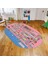 Dijital Baskılı Kaymaz Taban Yıkanabilir Oval Çocuk Odası Oyun Halısı, V-O-Çocuk-07-Pembe, 1