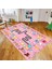 Dijital Baskılı Kaymaz Taban Yıkanabilir Çocuk Odası Oyun Halısı, V-Çocuk-44-Pembe, 1