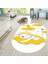 Dijital Baskılı Kaymaz Taban Yıkanabilir Oval Çocuk Odası Oyun Halısı, V-O-Çocuk-34-Sarı, 2