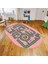 Dijital Baskılı Kaymaz Taban Yıkanabilir Oval Çocuk Odası Oyun Halısı, V-O-Çocuk-17-Pembe, 1
