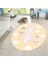 Dijital Baskılı Kaymaz Taban Yıkanabilir Yuvarlak Çocuk Odası Oyun Halısı, V-Y-Çocuk-04-Turuncu, 2