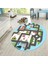 Dijital Baskılı Kaymaz Taban Yıkanabilir Yuvarlak Çocuk Odası Oyun Halısı, V-Y-Çocuk-20-Renkli, 2