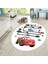 Dijital Baskılı Kaymaz Taban Yıkanabilir Yuvarlak Çocuk Odası Oyun Halısı, V-Y-Çocuk-03-Beyaz, 2