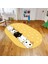 Dijital Baskılı Kaymaz Taban Yıkanabilir Oval Çocuk Odası Oyun Halısı, V-O-Çocuk-49-Sarı, 1